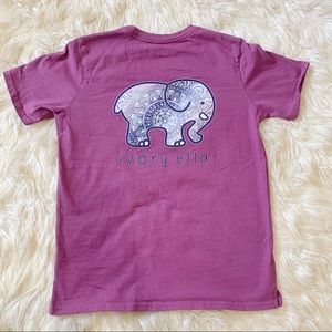 Ivory Ella Purple Mandala Pocket T-Shirt
